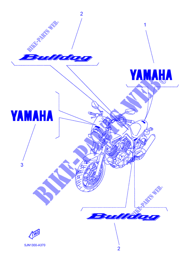 STICKER per Yamaha BT1100 2003