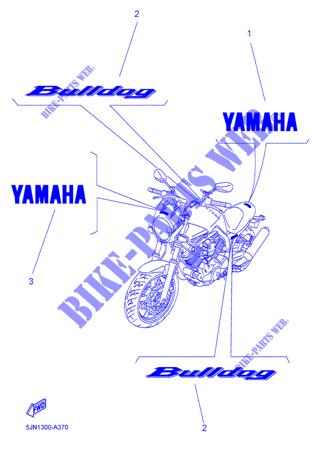 STICKER per Yamaha BT1100 2006