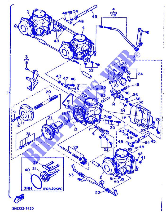 CARBURATORE per Yamaha FZR600M (37KW) 1989