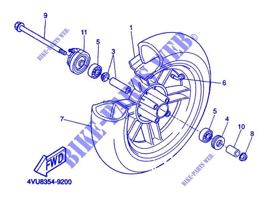 RUOTA ANTERIORE per Yamaha BOOSTER 2000