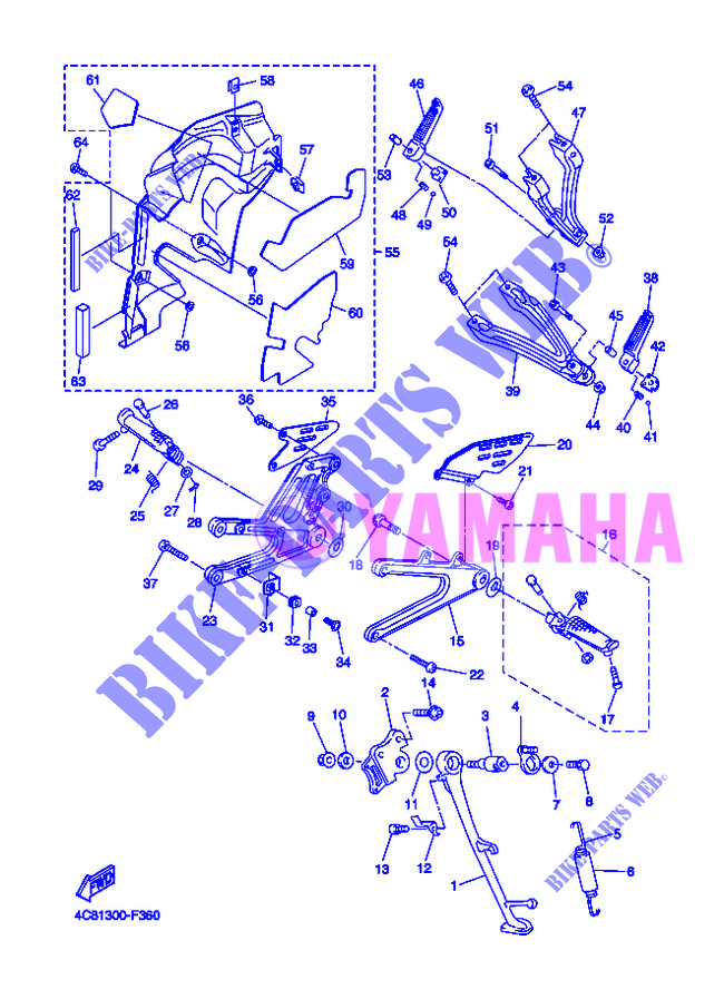 SOPORTE / PEDANA per Yamaha YZF-R1 2007