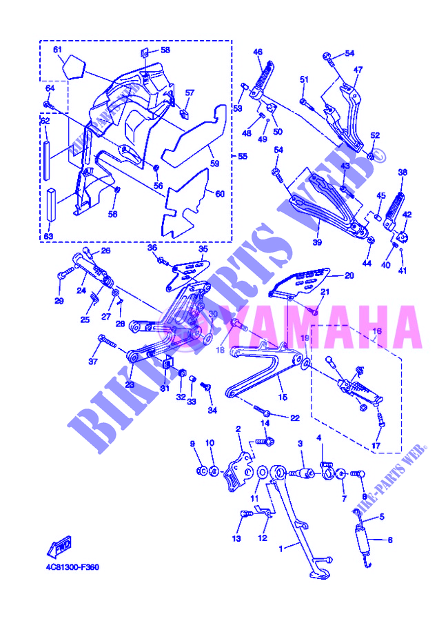 SOPORTE / PEDANA per Yamaha YZF-R1 2007