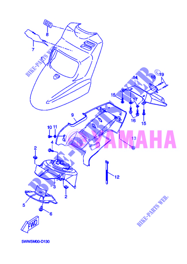 PARAFANGO ANTERIORE per Yamaha BOOSTER SPIRIT 2004