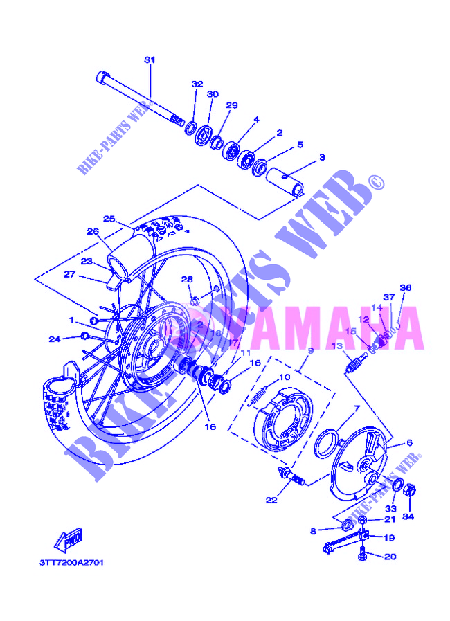 RUOTA ANTERIORE per Yamaha DT125 2008