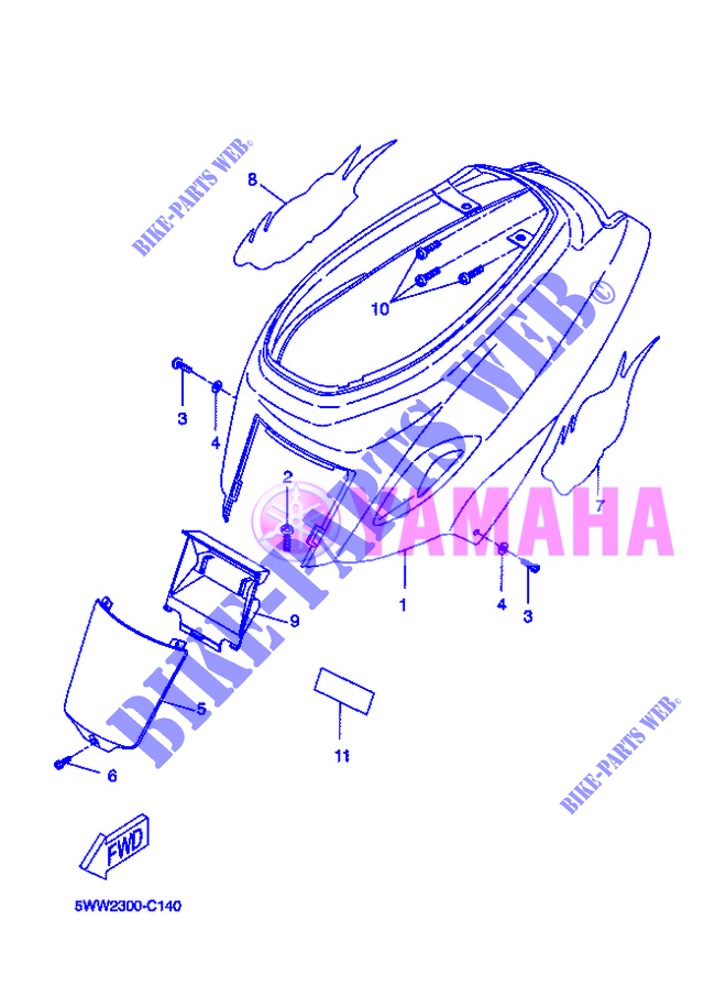 COPERTURA LATO per Yamaha BOOSTER SPIRIT 2005