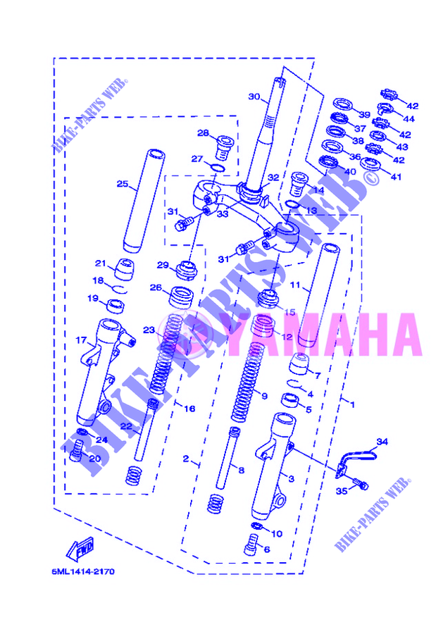 FORCELLA ANTERIORE per Yamaha XC125 2005