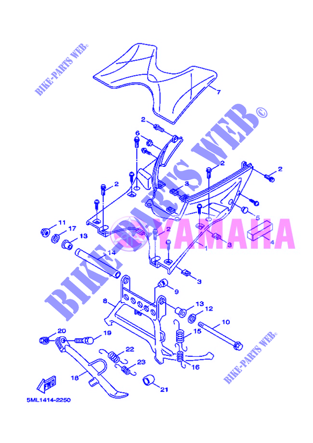 SOPORTE / PEDANA per Yamaha XC125 2005