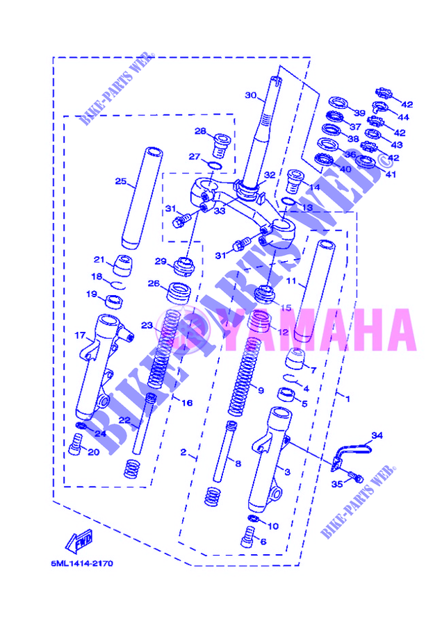 FORCELLA ANTERIORE per Yamaha XC125 2005