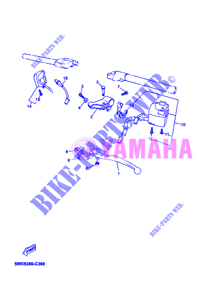 INTERRUTTORE / LEVA per Yamaha X-POWER 2006