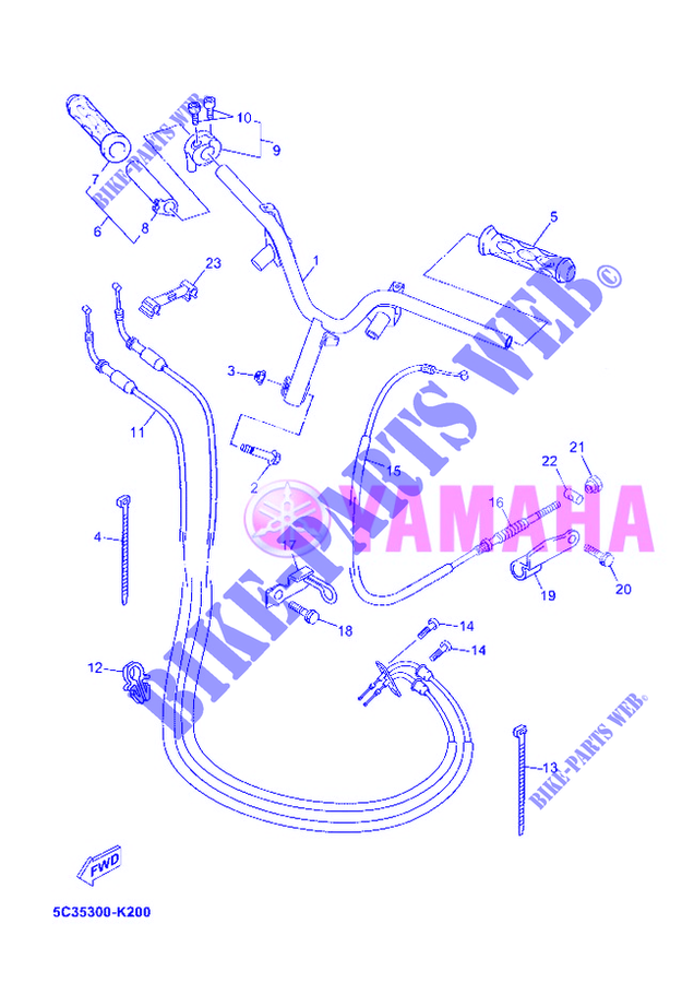 MANUBRIO / CAVO per Yamaha MBK OVETTO 50 4 TEMPS 2012