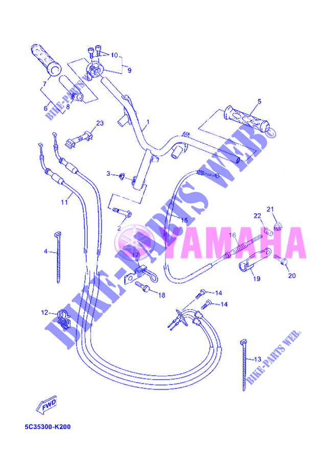 MANUBRIO / CAVO per Yamaha MBK OVETTO 50 4 TEMPS 2012