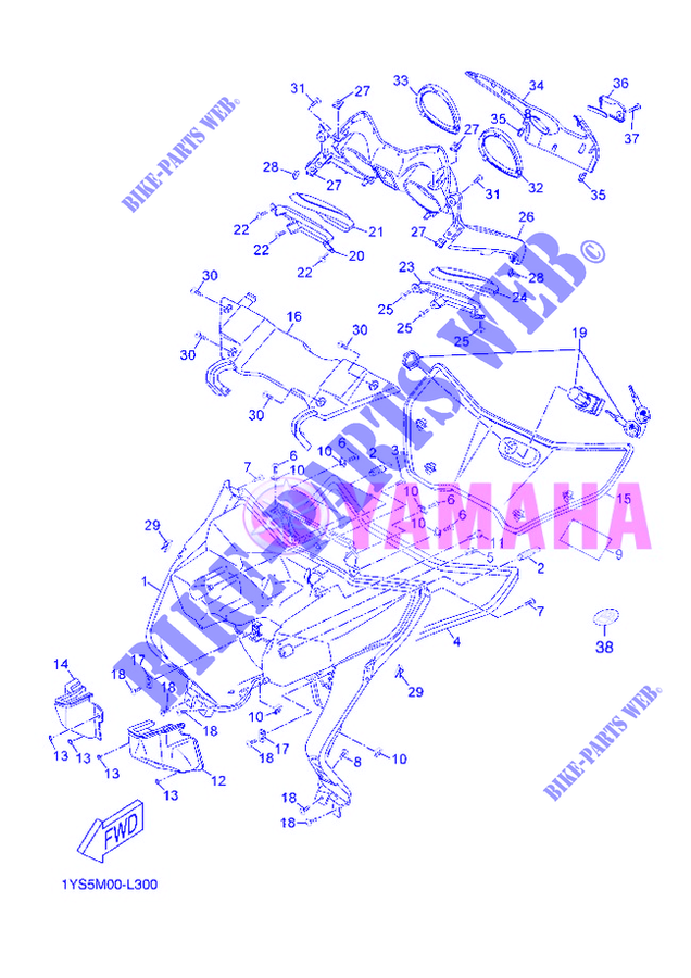 PARAGAMBE per Yamaha YP125RA 2012
