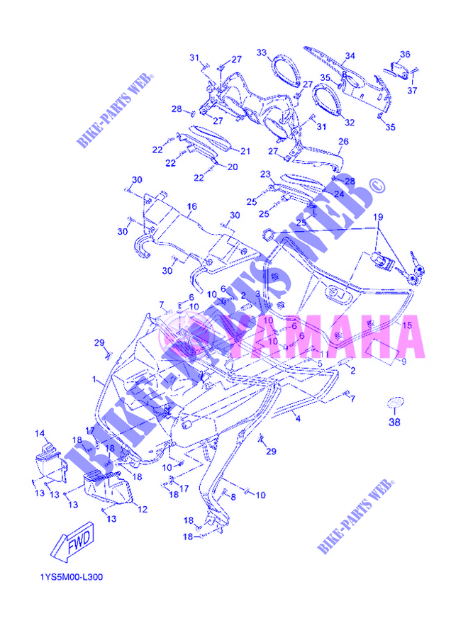 PARAGAMBE per Yamaha YP250RA 2012