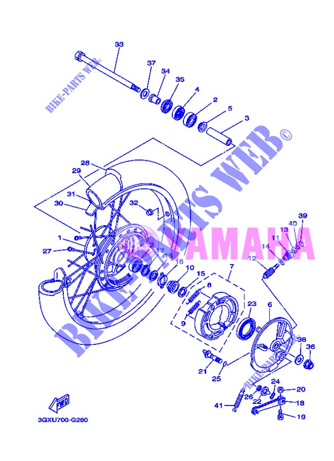 RUOTA ANTERIORE per Yamaha AG 200 FE 2013