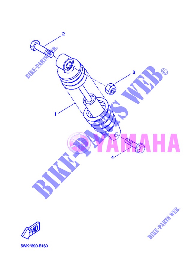 AMMORTIZZATORE POSTERIORE per Yamaha BOOSTER SPIRIT 2013