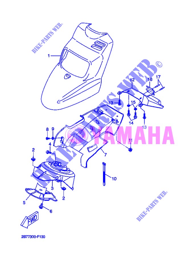 PARAFANGO ANTERIORE per Yamaha BOOSTER 12