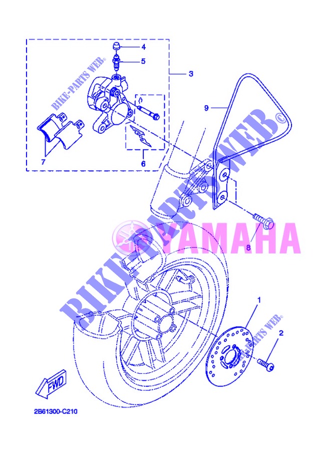 PINZA FRENO ANTERIORE per Yamaha BOOSTER 12