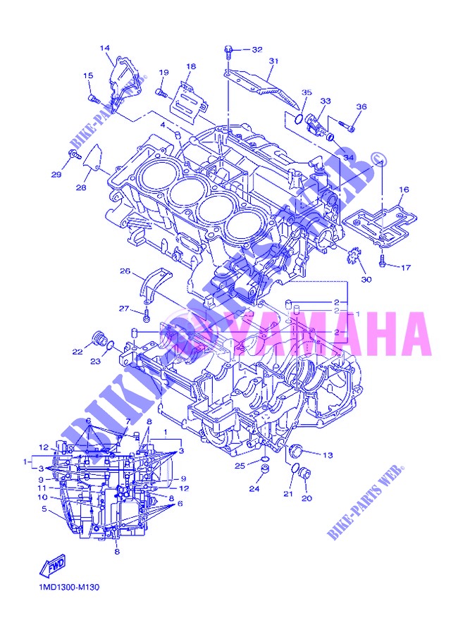 CARTER MOTORE per Yamaha FJR1300AS 2013