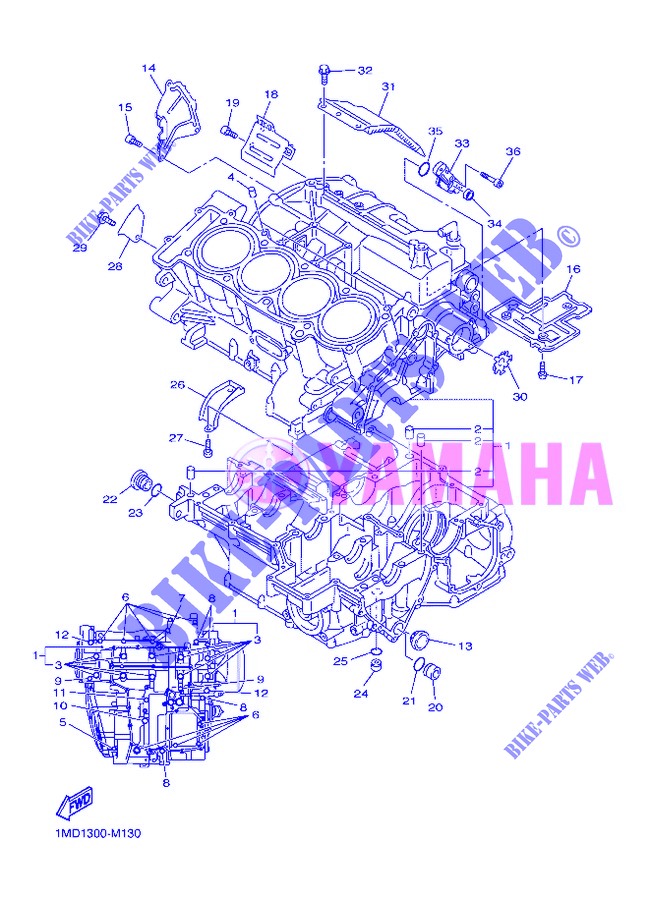 CARTER MOTORE per Yamaha FJR1300AS 2013