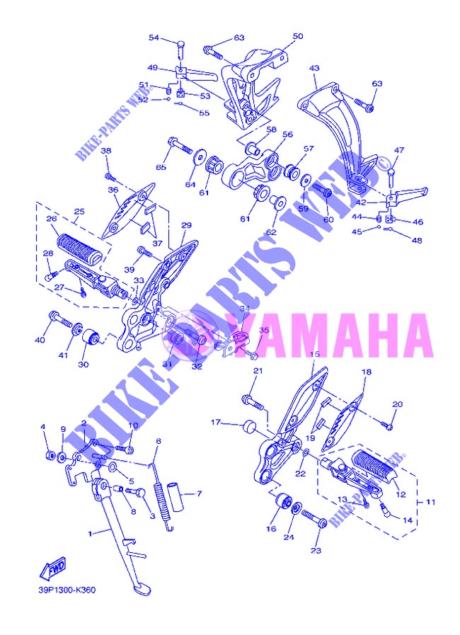 SOPORTE / PEDANA per Yamaha FZ8N 2013
