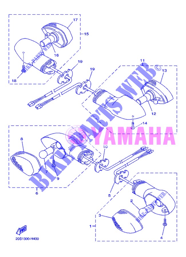 FRECCIA LAMPEGGIATORE per Yamaha FZ8N 2013
