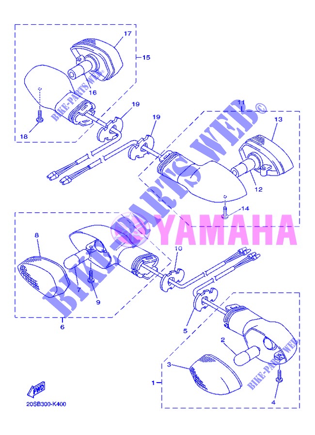 FRECCIA LAMPEGGIATORE per Yamaha XJ6N 2013