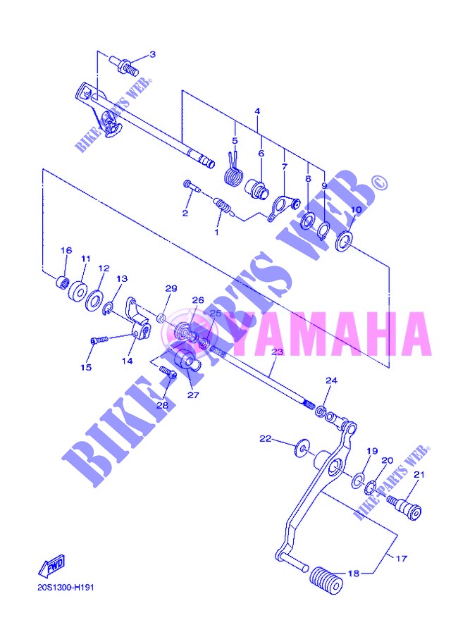 PEDALE SELETTORE  per Yamaha DIVERSION 600 2013