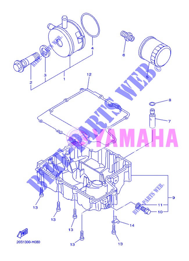 FILTRI OLIO per Yamaha DIVERSION 600 ABS 2013