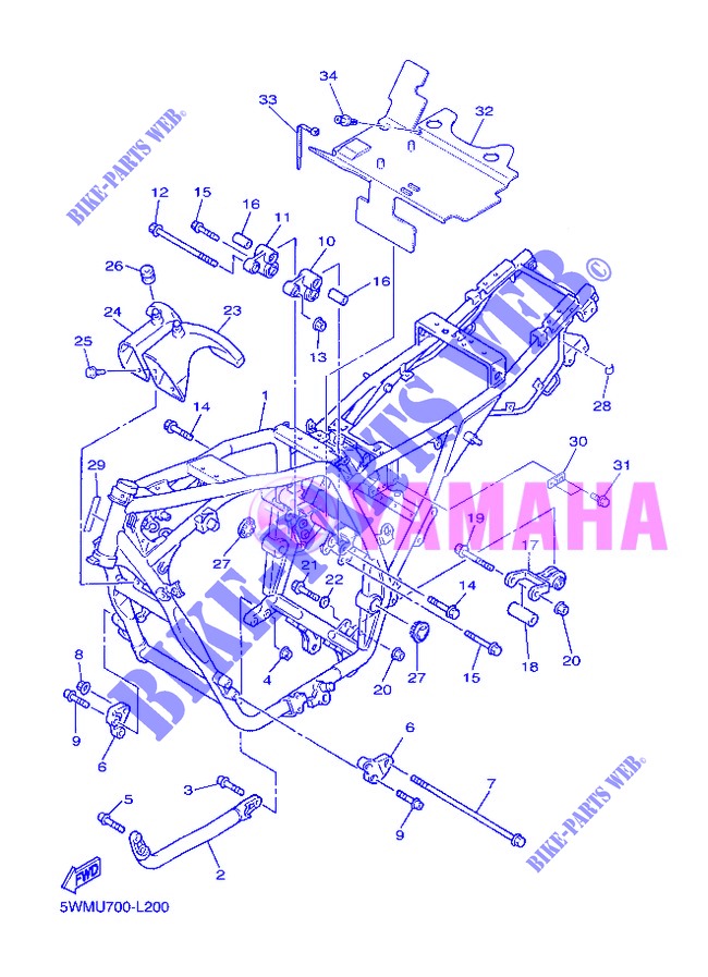 TELAIO per Yamaha XJR1300 2013