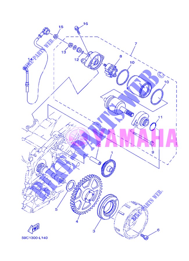 MOTORINO AVVIAMENTO per Yamaha XP500 2013