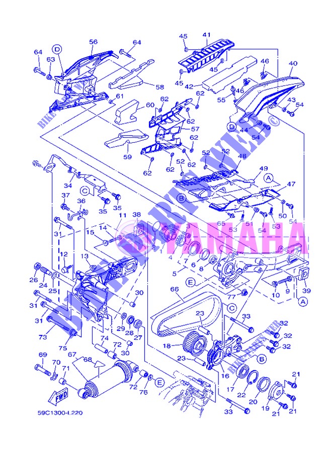 FORCELLONE / AMMORTIZZATORE per Yamaha XP500 2013