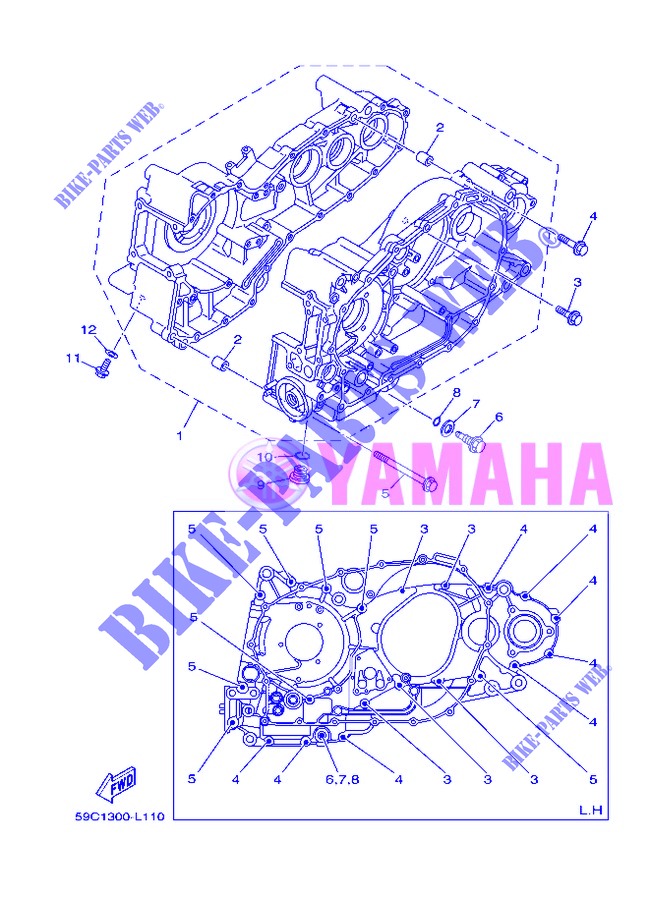 CARTER MOTORE per Yamaha XP500A 2013