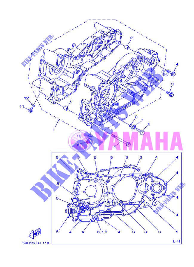 CARTER MOTORE per Yamaha XP500A 2013