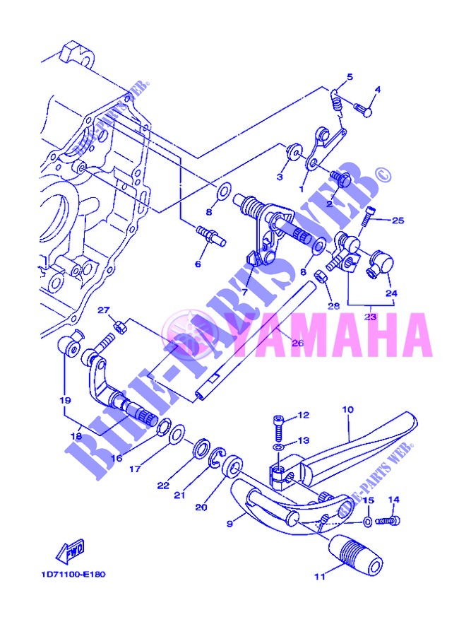 PEDALE SELETTORE  per Yamaha MIDNIGHT STAR 1900 2013