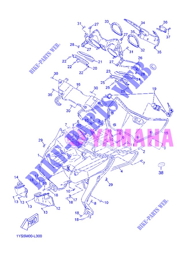 PARAGAMBE per Yamaha YP125R 2013