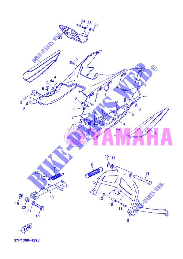 SOPORTE / PEDANA per Yamaha YP125R 2013