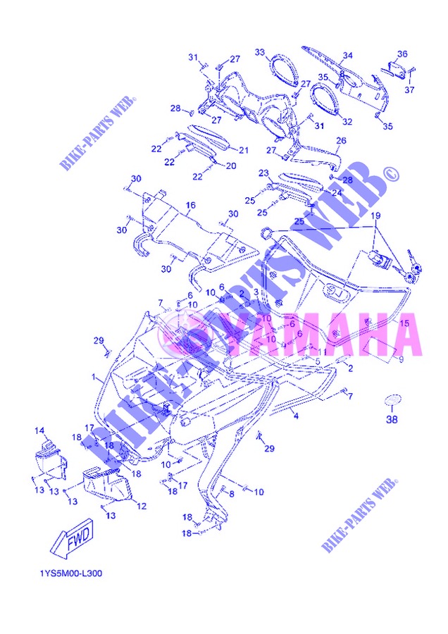 PARAGAMBE per Yamaha YP125RA 2013