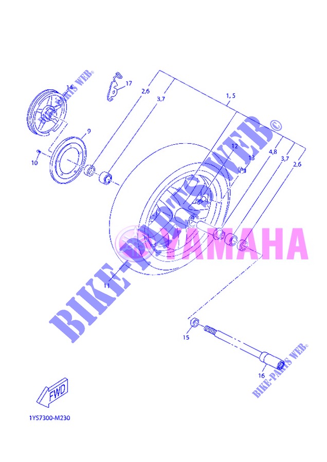 RUOTA ANTERIORE per Yamaha YP250RA 2013