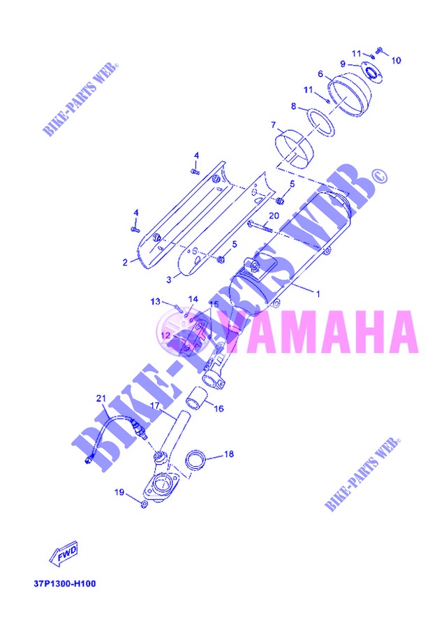 SCARICO per Yamaha YP250RA 2013