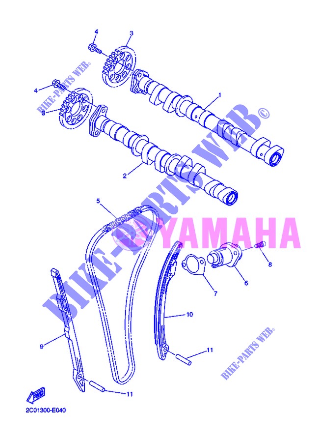 ALBERO A CAMME / CATENA per Yamaha YZF-R6 2013