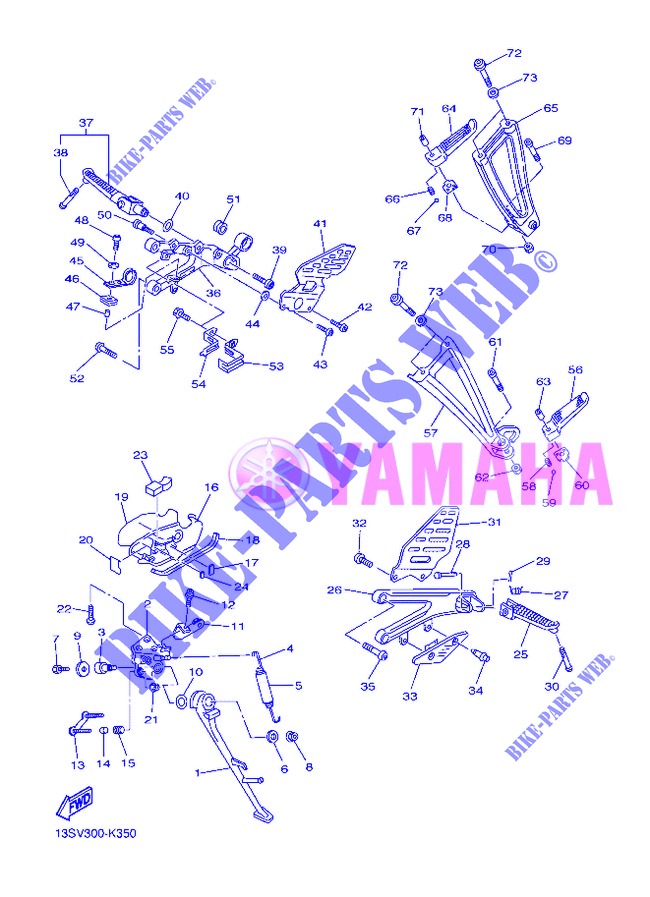 SOPORTE / PEDANA per Yamaha YZF-R6 2013