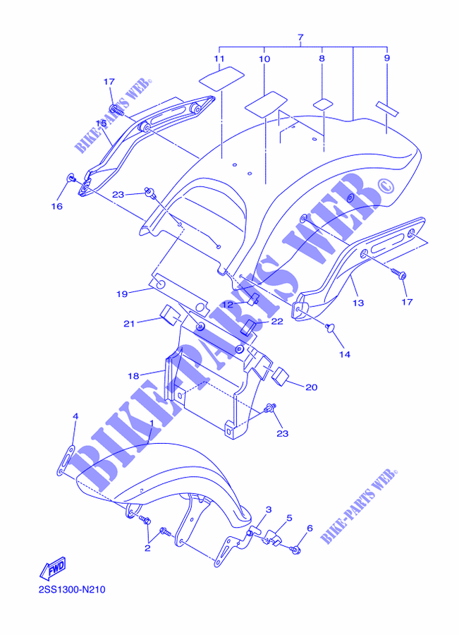 PARAFANGO per Yamaha XVS 1300 CUSTOM 2014