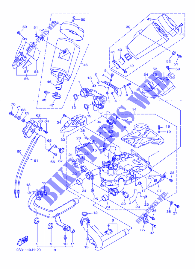 SCARICO per Yamaha VMAX 1700 2015