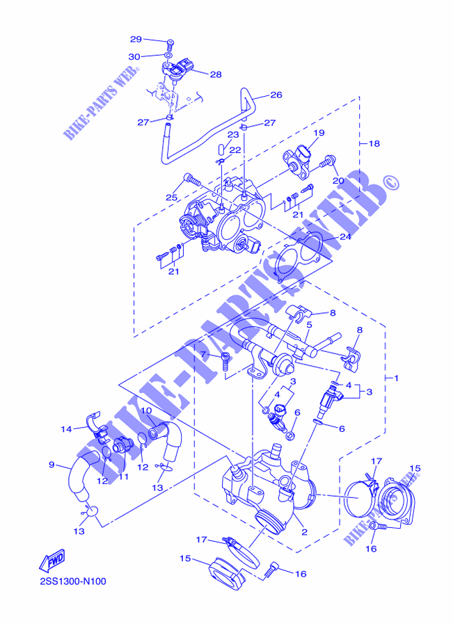 ASPIRAZIONE 1 per Yamaha XVS 1300 CUSTOM 2015