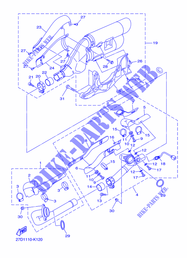 SCARICO per Yamaha XVS 1300 CUSTOM 2015