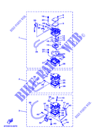 CARBURATORE per Yamaha F40B Manual Start, Tiller Handle, Hydro Trim & Tilt, Shaft 20