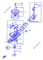 GENERATORE per Yamaha 5C 2 Stroke, Manual Starter, Tiller Handle, Manual Tilt 1989