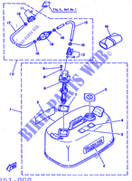 ALIMENTAZIONE CARBURANTE 2 per Yamaha 115A 2 Stroke, Electric Start, Power Trim & Tilt, Remote Control 1985