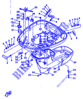 COPERCHIO INFERIORE per Yamaha 140A 2 Stroke, Electric Start, Power Trim & Tilt, Remote Control, Oil injection 1985