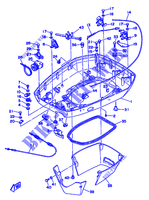 CARENA INFERIORE per Yamaha L225C Left Hand,  Electric Start, Remote Control, Power Trim & Tilt 1995